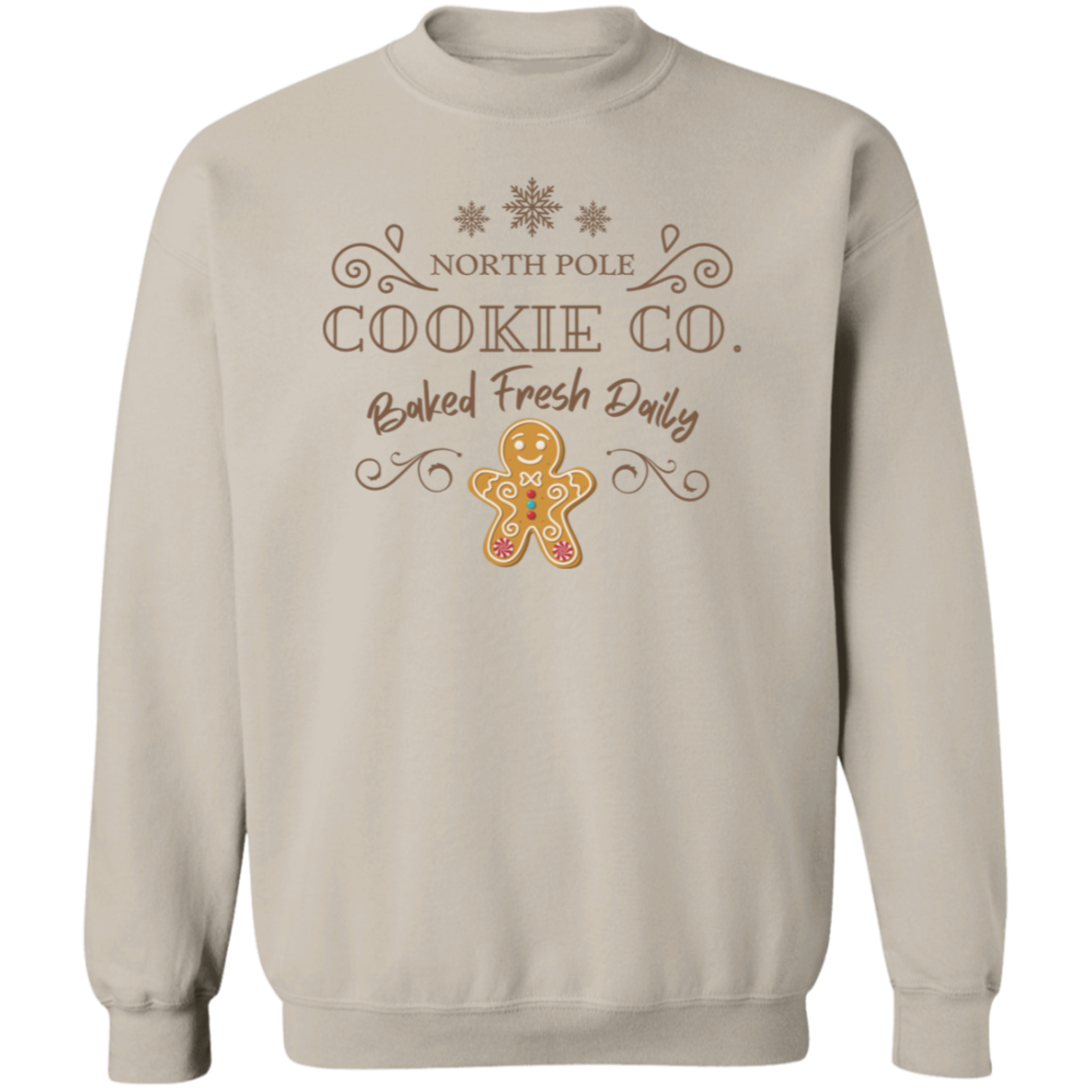 North Pole Cookie Co  Crewneck Pullover Sweatshirt