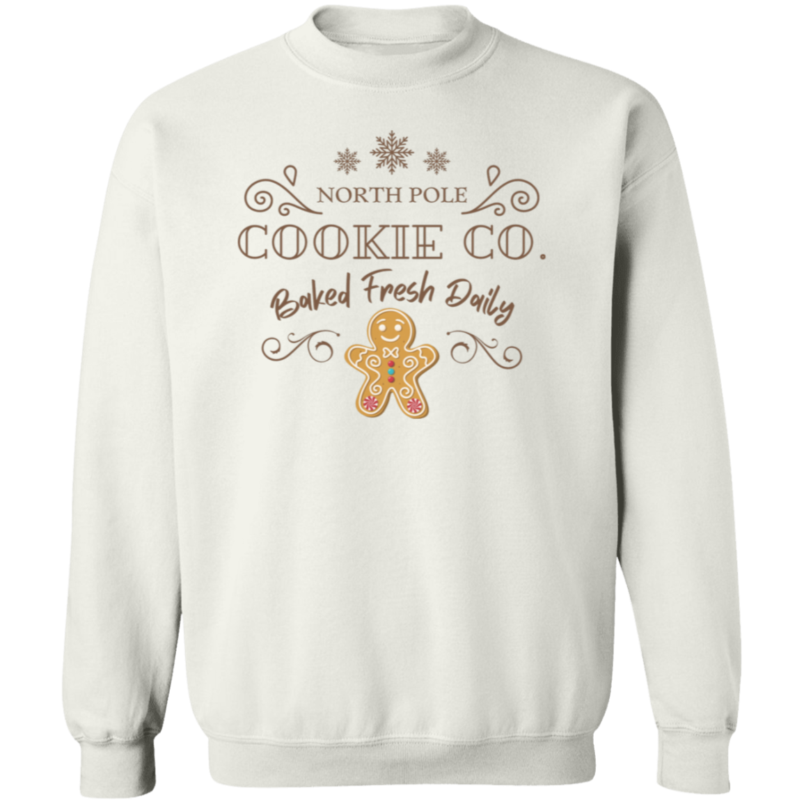 North Pole Cookie Co  Crewneck Pullover Sweatshirt