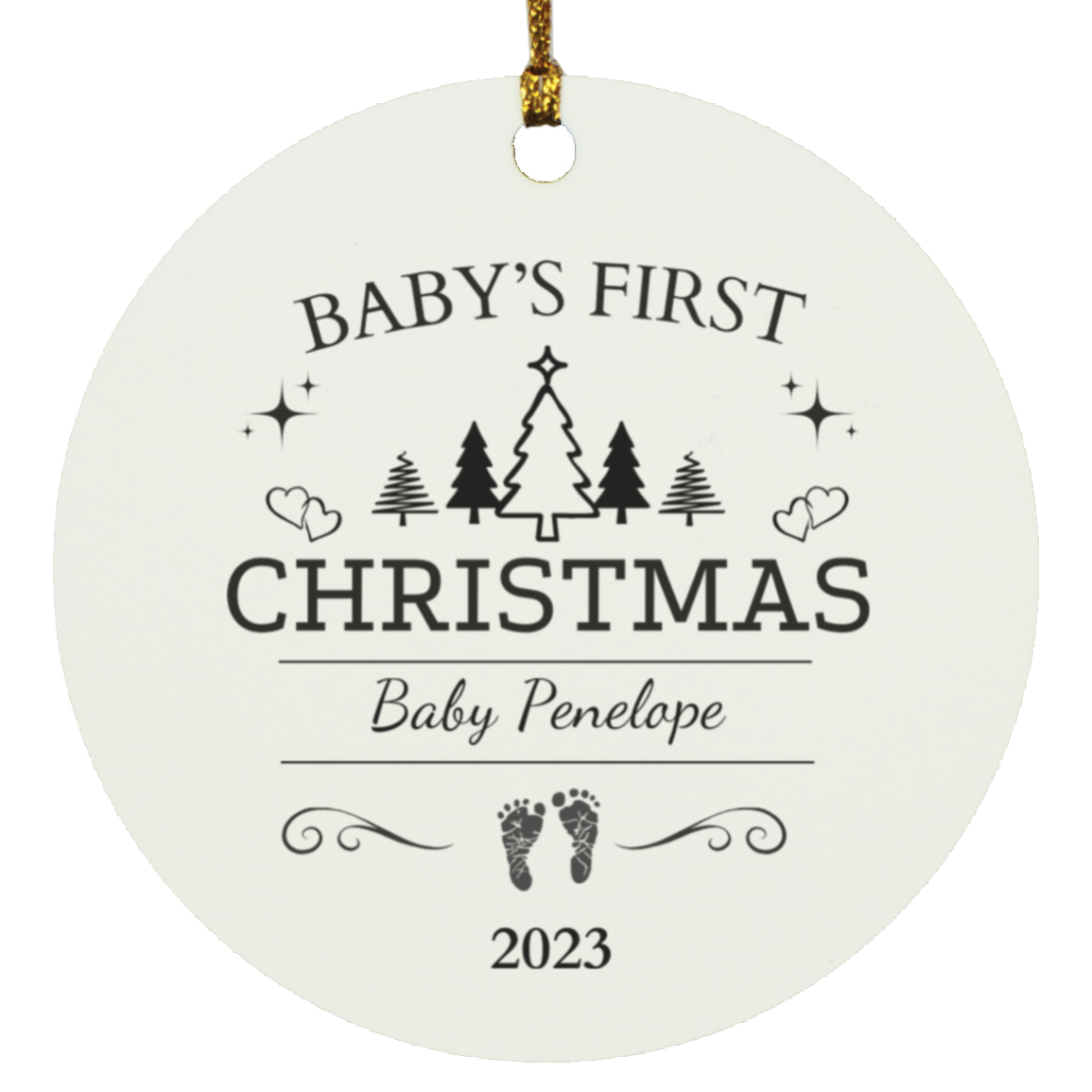 Baby First Christmas Circle Ornament