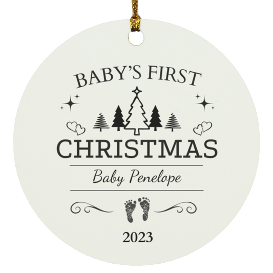 Baby First Christmas Circle Ornament