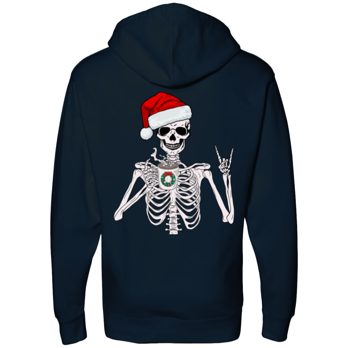 Holiday Skull Sweater Midweight Hooded Sweatshirt