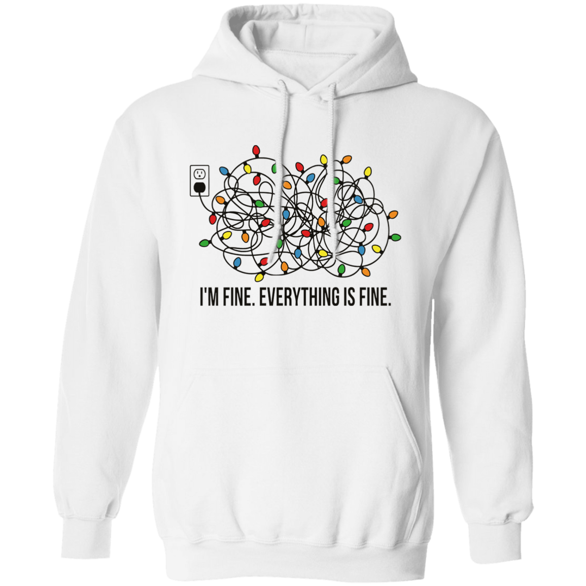 I'm fine Christmas lights Hoodie