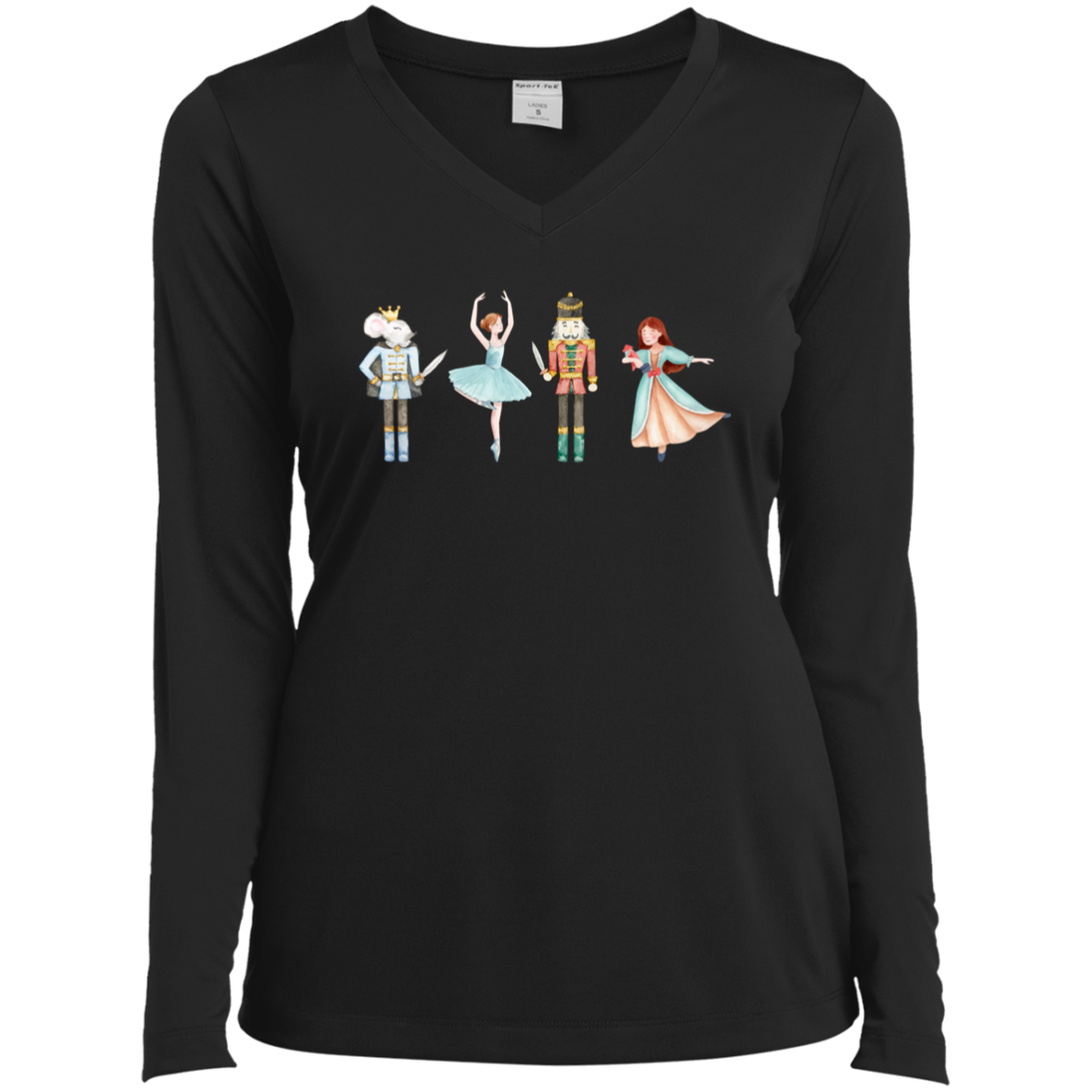 Nutcracker Ladies’ Long Sleeve Performance V-Neck Tee