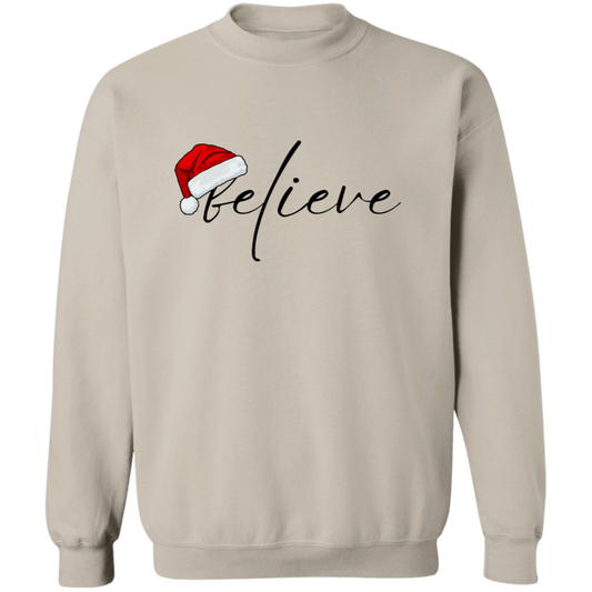 Believe Crewneck Pullover Sweatshirt