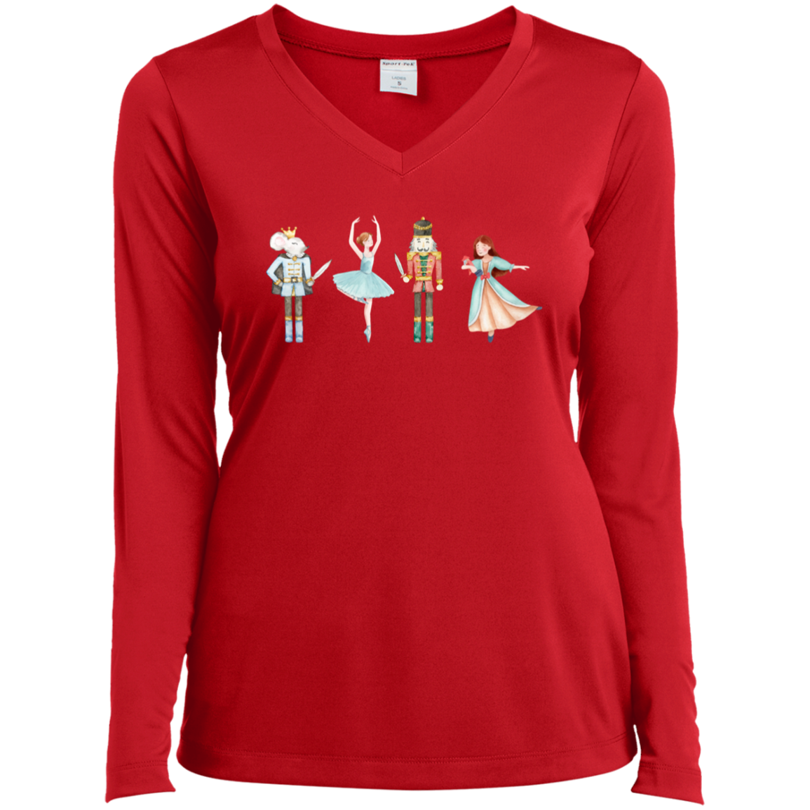 Nutcracker Ladies’ Long Sleeve Performance V-Neck Tee