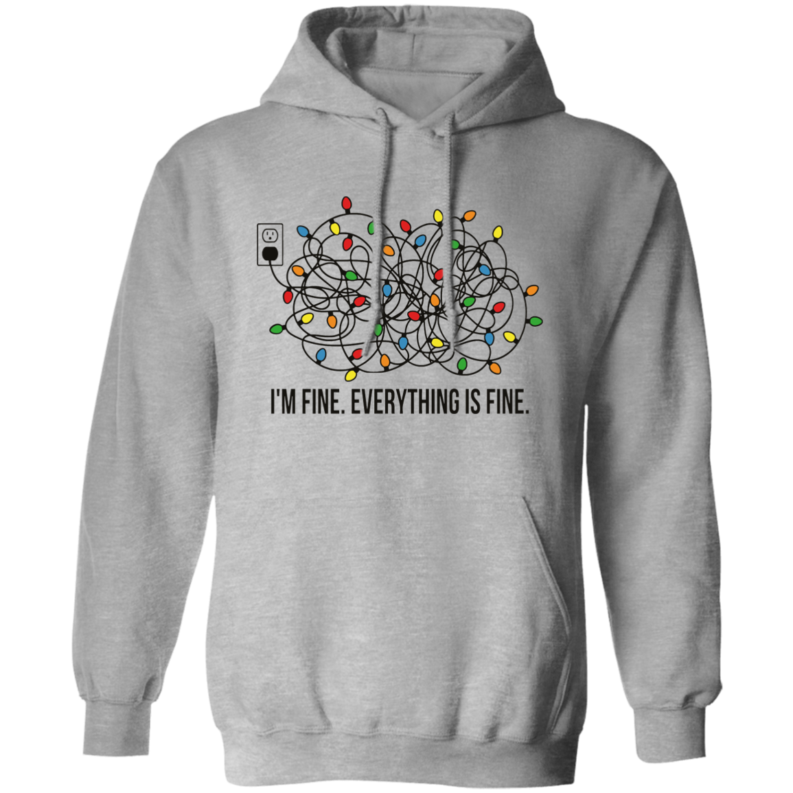 I'm fine Christmas lights Hoodie