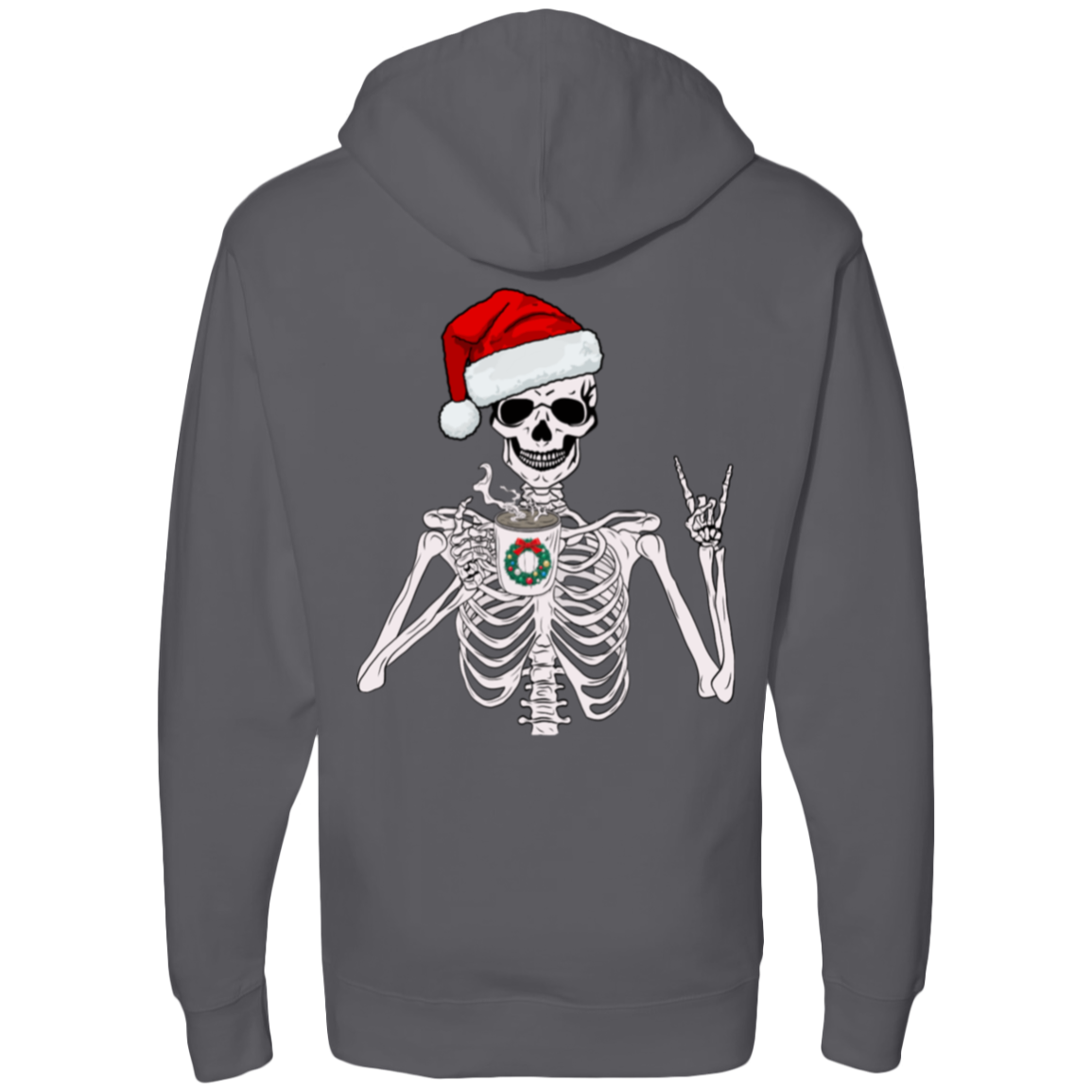 Holiday Skull Sweater Midweight Hooded Sweatshirt