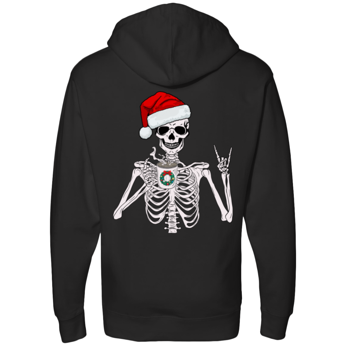 Holiday Skull Sweater Midweight Hooded Sweatshirt