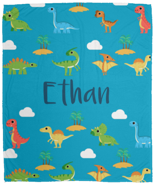 Dino Cozy Plush Fleece Blanket - 50x60