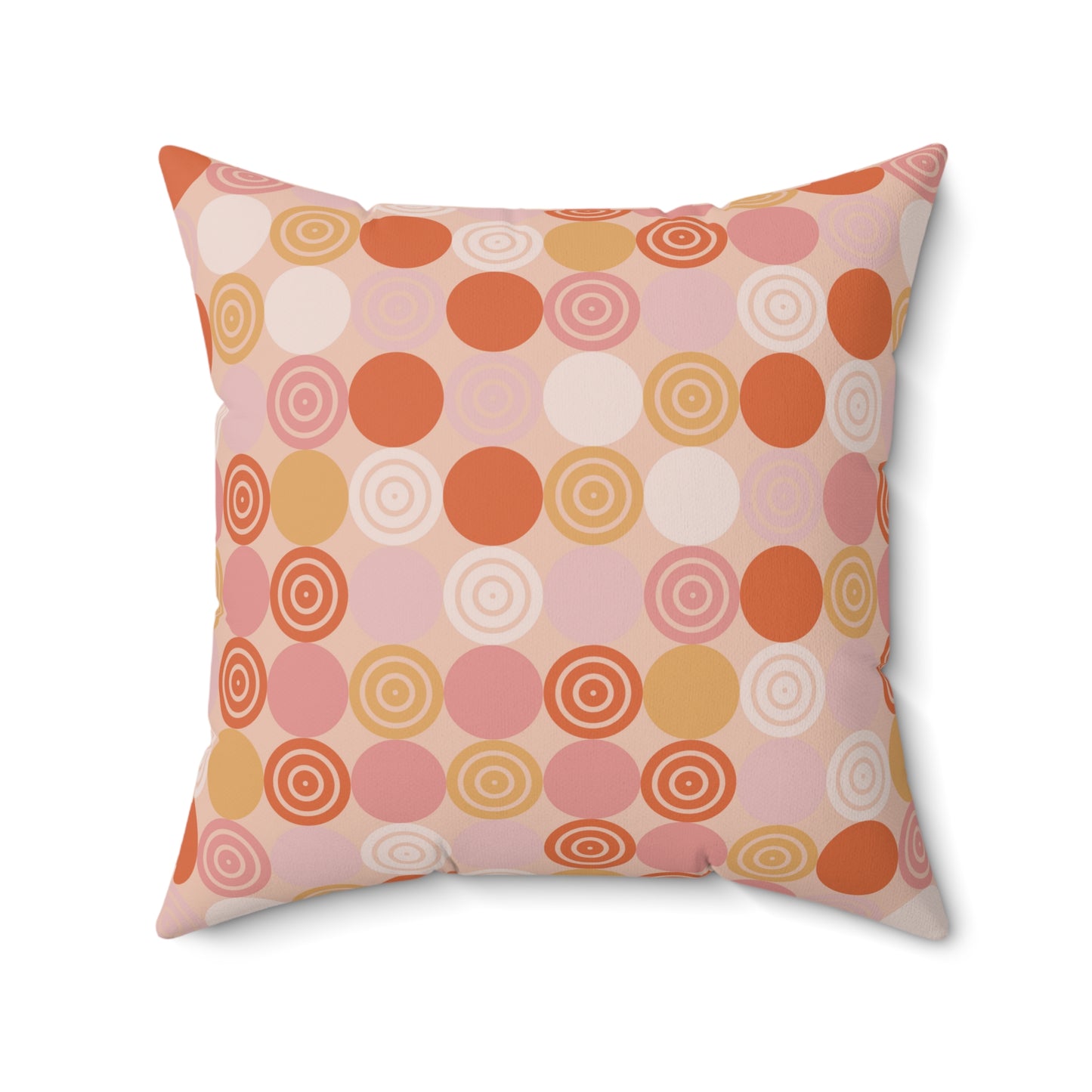 Retro Design Square Pillow, Groovy print throw pillows, Pillow with pillow cover