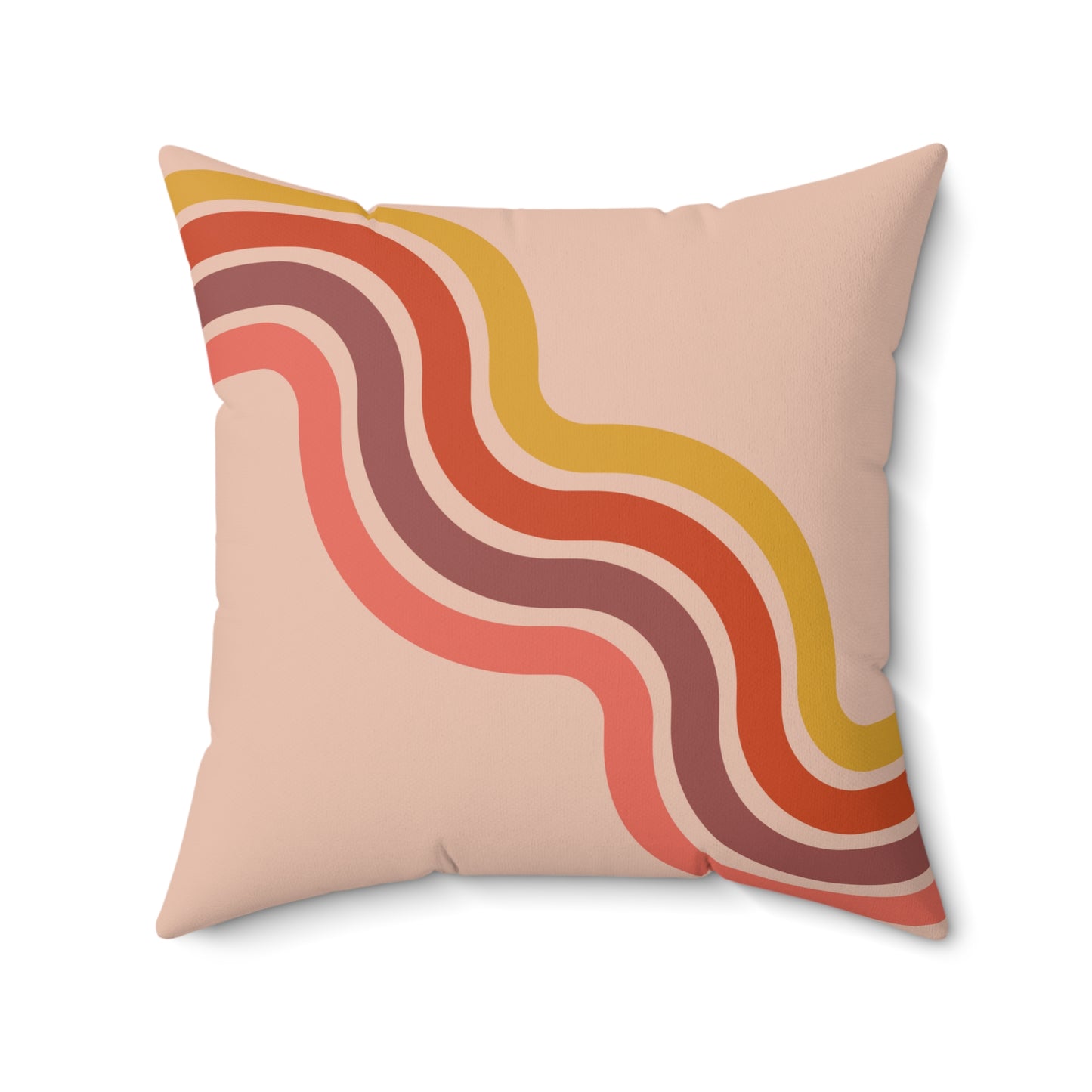 Retro Design Square Pillow, Groovy print throw pillows, Pillow with pillow cover