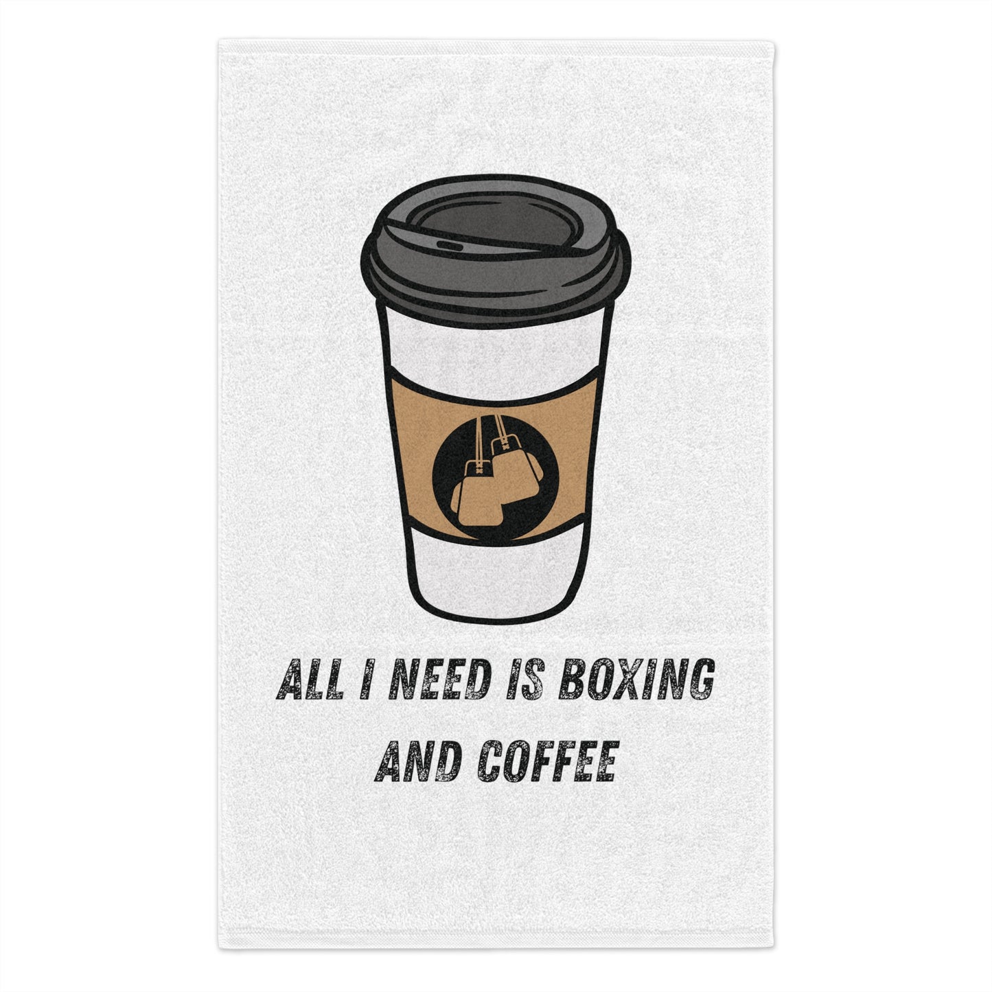 All I Need is Boxing and coffee Gym Towel Rally Towel, 11x18