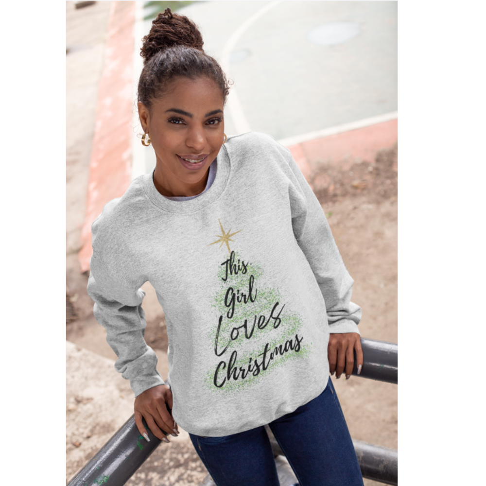 This Girl Loves Christmas NuBlend® Crewneck Sweatshirt