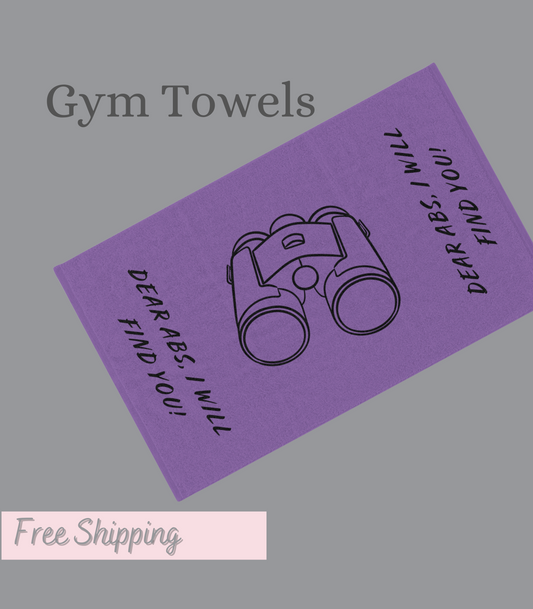 Dear Abs Fitness humor Towel for gym workout class