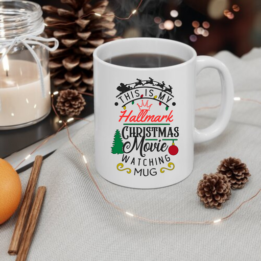 Movie Watching Mug 15oz White