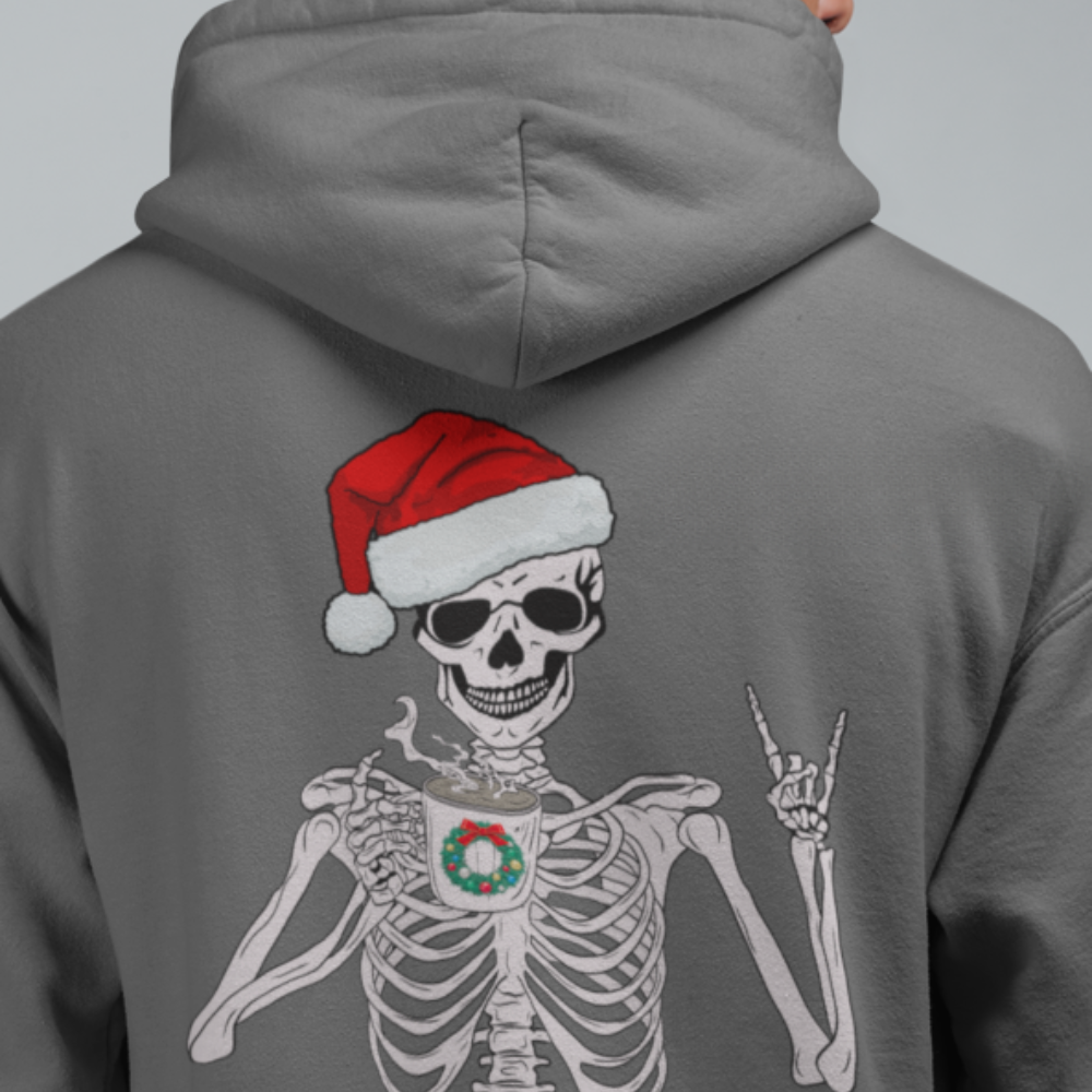 Holiday Skull Sweater Midweight Hooded Sweatshirt