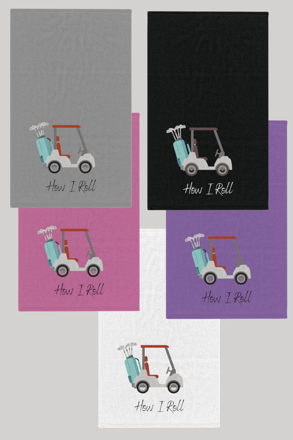 Golf Carts How I roll Golf Towel, 11x18