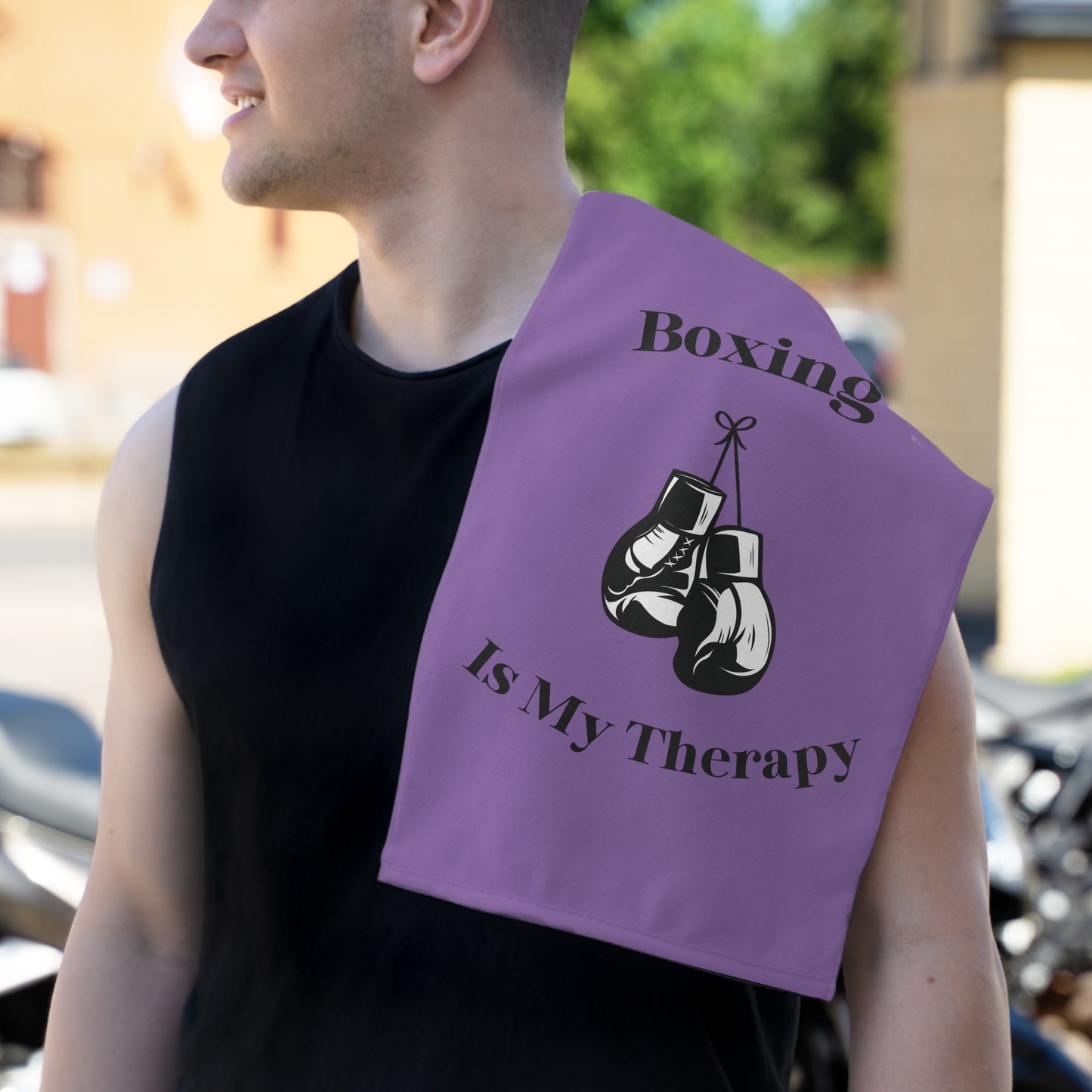 Boxing is my Therapy Gym Towel Rally Towel, 11x18 Boxing Gym Training towel