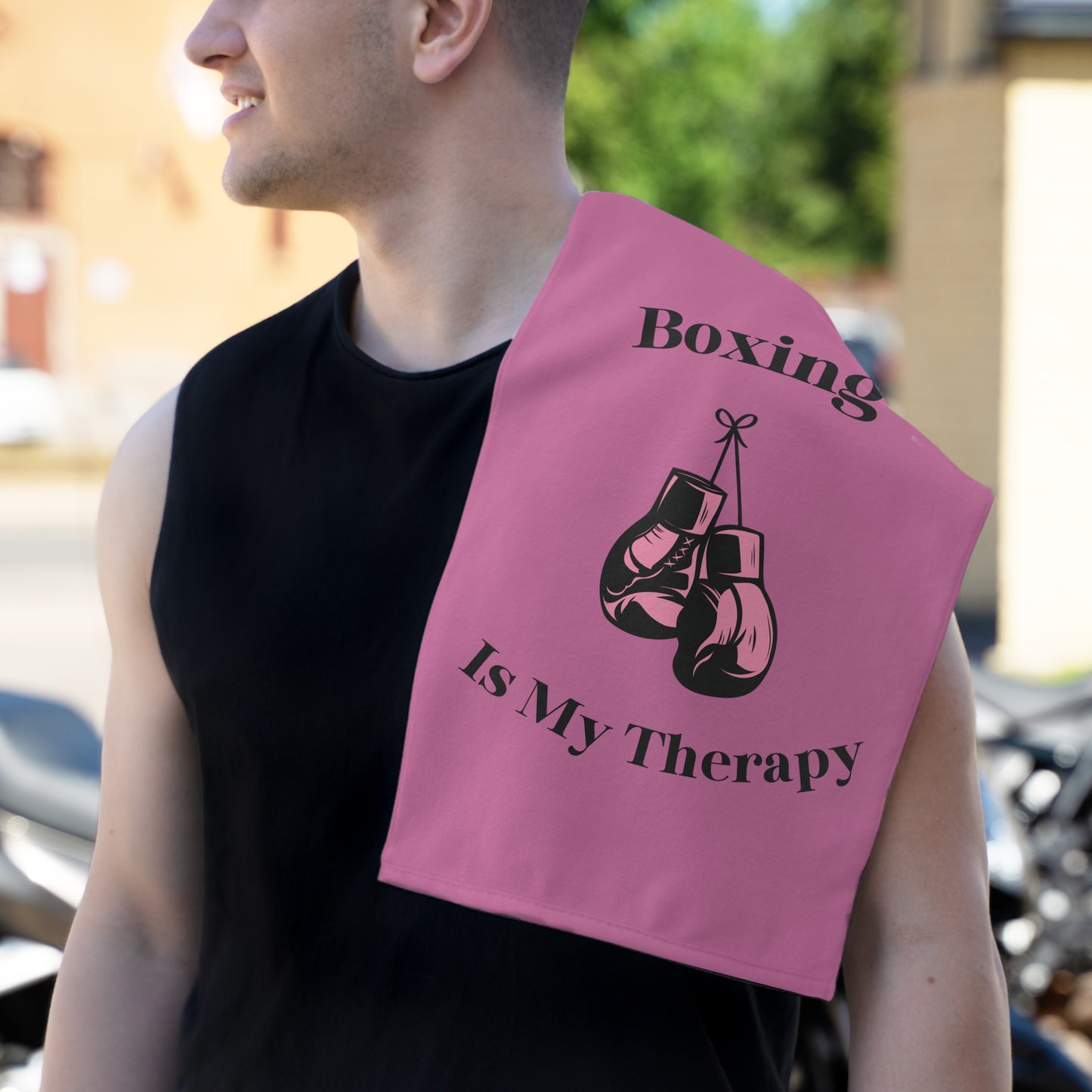 Boxing is my Therapy Gym Towel Rally Towel, 11x18 Boxing Gym Training towel