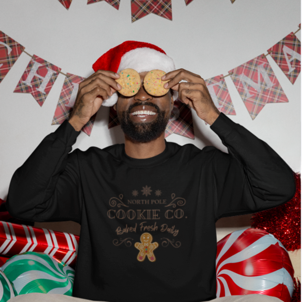 North Pole Cookie Co  Crewneck Pullover Sweatshirt