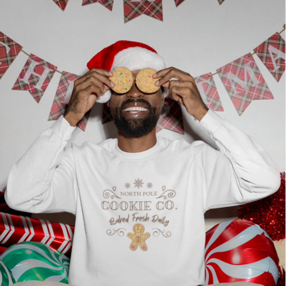 North Pole Cookie Co  Crewneck Pullover Sweatshirt