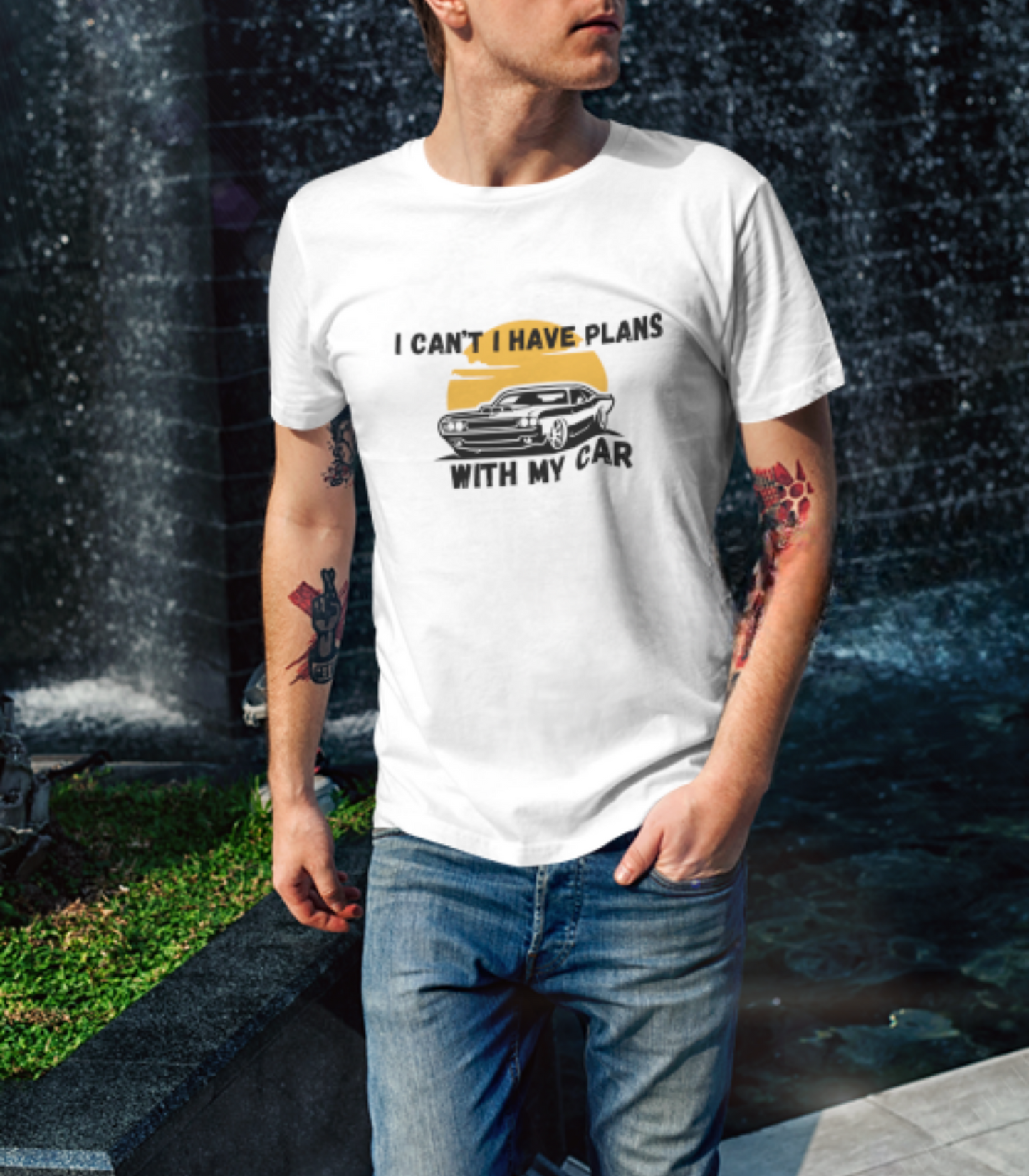 Plans With My Car Shirt for Car Guys