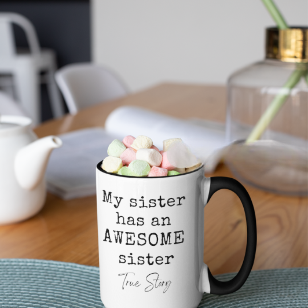 Awesome Sister 15oz Accent Mug