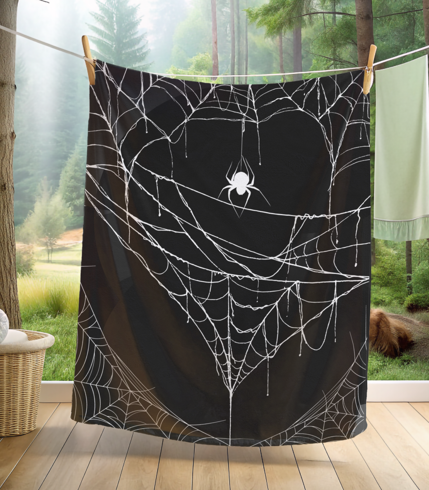 Spider Web Blanket Halloween Plush Blanket