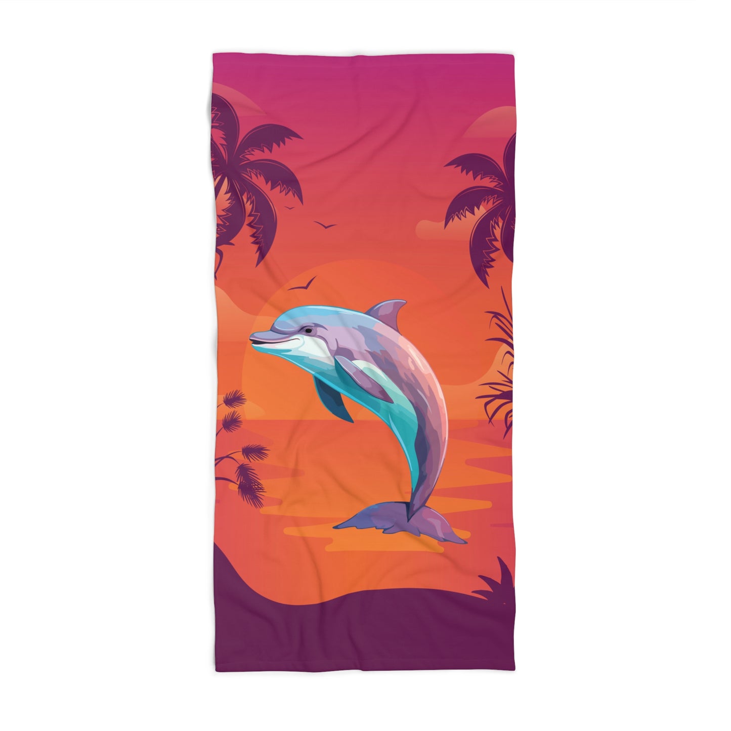 Sunset Dolphin 30"x60" Beach towel