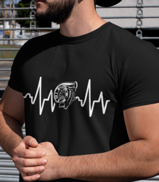 Turbo Heart Beat Unisex Shirt Wht