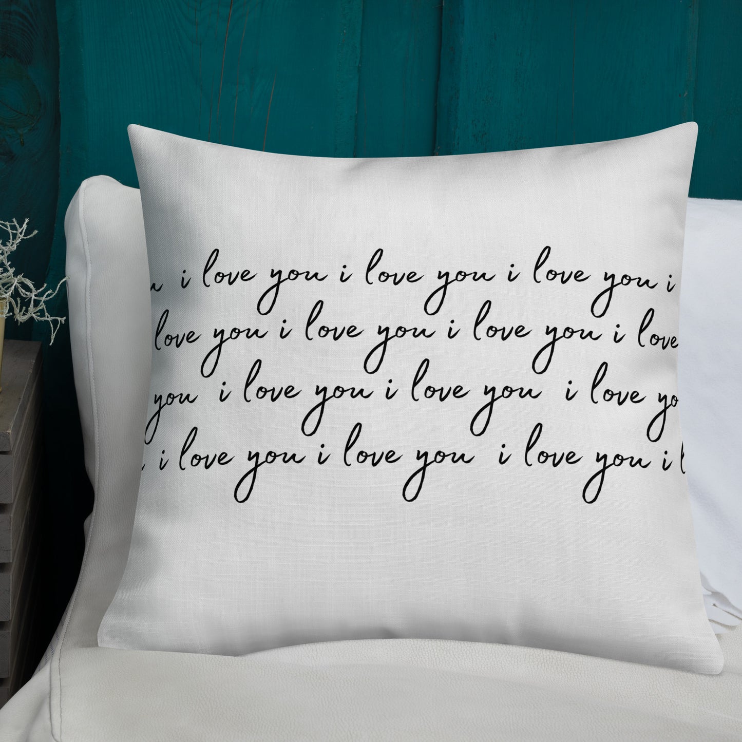 I Love you Premium Throw Pillow