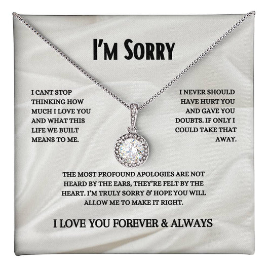 I'm Sorry Hope Necklace Circle Pendent