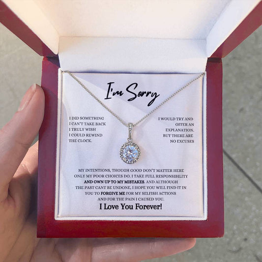 I'm Sorry Necklace Circle Pendent