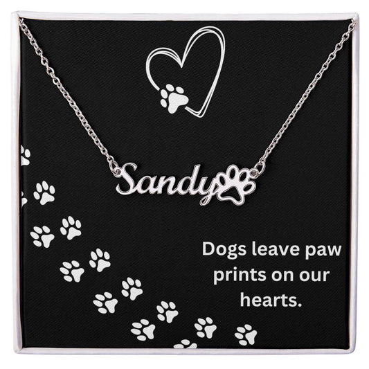 Dog Paw Name Nacklace