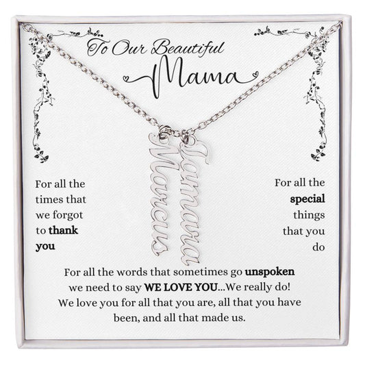 To Our Mama Names Necklace