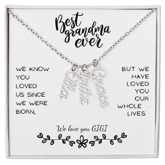 Best Grandma Ever Name Necklace