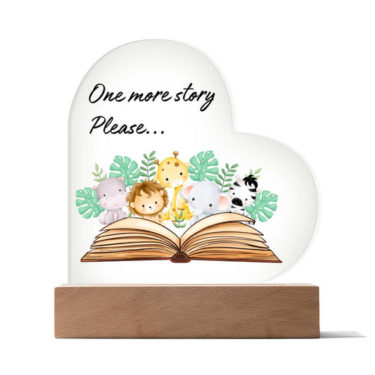 One More Story Heart Plaque