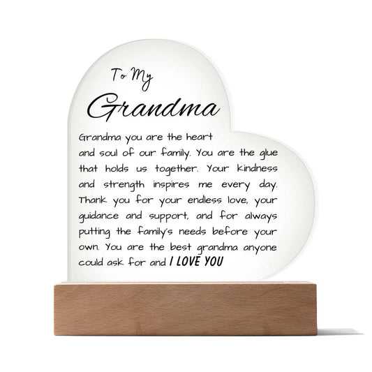 To my Grandma Plaque