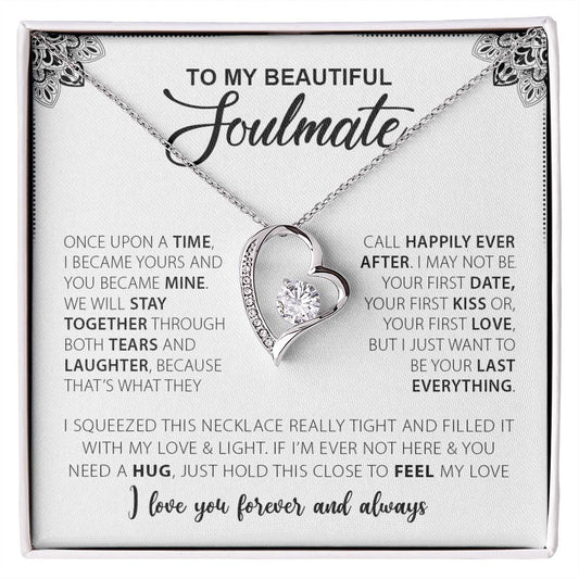 To My Beautiful Soulmate | I Love You, Forever & Always - Forever Love Necklace