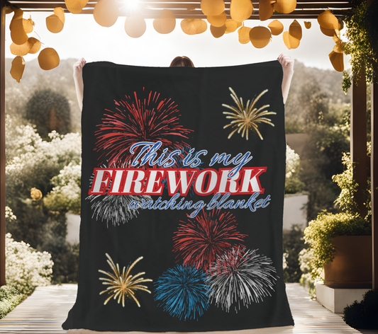 My Fireworks Watching Blanket Velveteen Plush Blanket